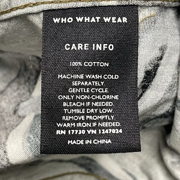 Who What Wear Green Leaf Camo Shirt Jacket Women's Size Small Lightweight - Picture 3 of 9